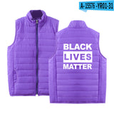 Black Lives Matter Clothing Printed Men's and Women's Jacket Lightweight down Jacket Winter Coat Warm