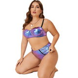 Women Plus Size Swimwear Bikinis Sexy Split Swimsuit