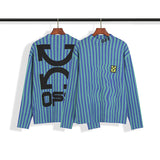 Off White Winter Sweaters Autumn and Winter Off Striped Knitted Sweater for Men