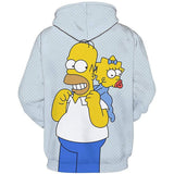 The Simpsons Hoodie 3D Digital Printing Flower Tide Youth Sweater Men
