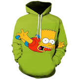 The Simpsons Hoodie Casual Loose Long Sleeve Sweatershirt 3D Digital Printing