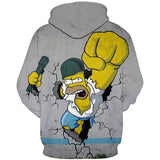 The Simpsons Hoodie 3D Printed Pullover Men's Sweater