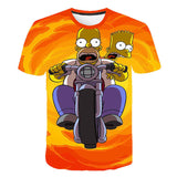 The Simpsons T-shirt 3D Digital Printing Breathable Casual Short Sleeve