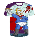 The Simpsons Hoodie 3D Digital Printing Casual Short Sleeve 3DT T-shirt