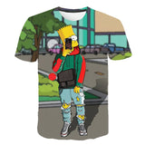 The Simpsons Hoodie 3D Digital Printing Breathable Short Sleeve T-shirt