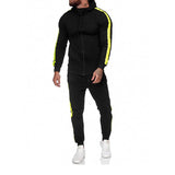 Men′s Athletic Tracksuit Sweat Suits for Men Outfits Men's Zip-up Shirt Hooded Patchwork Sweater Leisure Sports Suit plus Size Loose Casual Fashion