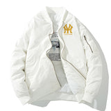 New York NYC Varsity Jacket Air Force MA1 Pilot Jacket Embroidered Baseball Uniform