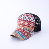 Vintage Check Baseball Cap Black and Red Plaid