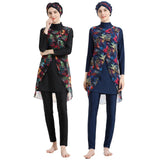 Burkini Swimwear Muslim Fashion Outfits Printed Sunscreen Swimsuit for Women
