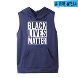 Black Lives Matter Dressing Printed Black Lives Matter Sleeveless Hooded Sweater Hoodies