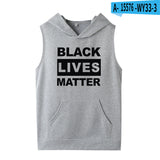 Black Lives Matter Dressing Printed Black Lives Matter Sleeveless Hooded Sweater Hoodies