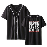 Black Lives Matter Closing Peripheral Summer Thin Short-Sleeved Baseball Uniform