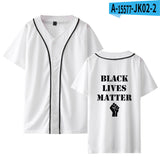 Black Lives Matter Closing Peripheral Summer Thin Short-Sleeved Baseball Uniform