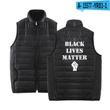 Black Lives Matter Clothing Printed Men's and Women's Jacket Lightweight down Jacket Winter Coat Warm