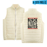 Black Lives Matter Clothing Printed Men's and Women's Jacket Lightweight down Jacket Winter Coat Warm