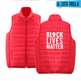 Black Lives Matter Clothing Printed Men's and Women's Jacket Lightweight down Jacket Winter Coat Warm