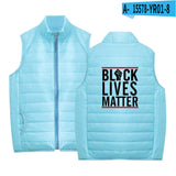 Black Lives Matter Clothing Printed Men's and Women's Jacket Lightweight down Jacket Winter Coat Warm