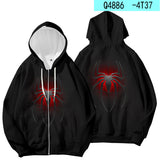 Men Spider Hoodie Autumn And Winter Spider-Man Zipper Hooded Sweater Slim Fit