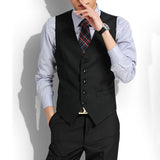 Tuxedo Vests Men Suit Vest Men's Slim-Fitting Patchwork Contrast Color Suit Vest Men's Fashion Stitching
