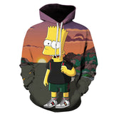 The Simpsons Hoodie 3D Digital Printing Loose Long Sleeve Hooded Sweater