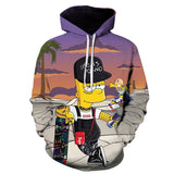 The Simpsons Hoodie 3D Digital Printing Loose Long Sleeve Hooded Sweater