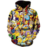 The Simpsons Hoodie Sports Sweater 3D Digital Printing
