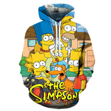 The Simpsons Hoodie 3D Printing Cartoon Sweater