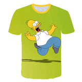 The Simpsons T-shirt 3D Digital Printing Breathable Casual Short Sleeve