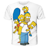 The Simpsons T-shirt 3D Digital Printing Breathable Casual Short Sleeve