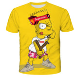 The Simpsons T-shirt 3D Digital Printing Breathable Casual Short Sleeve
