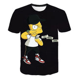 The Simpsons Hoodie 3D Digital Printing Breathable Casual round Neck Short Sleeves T-shirt