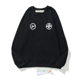 Off White Sweatshirts Long Sleeve round Neck Neck Sweater 2 round Neck Pullover Men and Women Long Sleeve