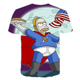 The Simpsons Hoodie 3D Digital Printing Casual Short Sleeve 3DT T-shirt