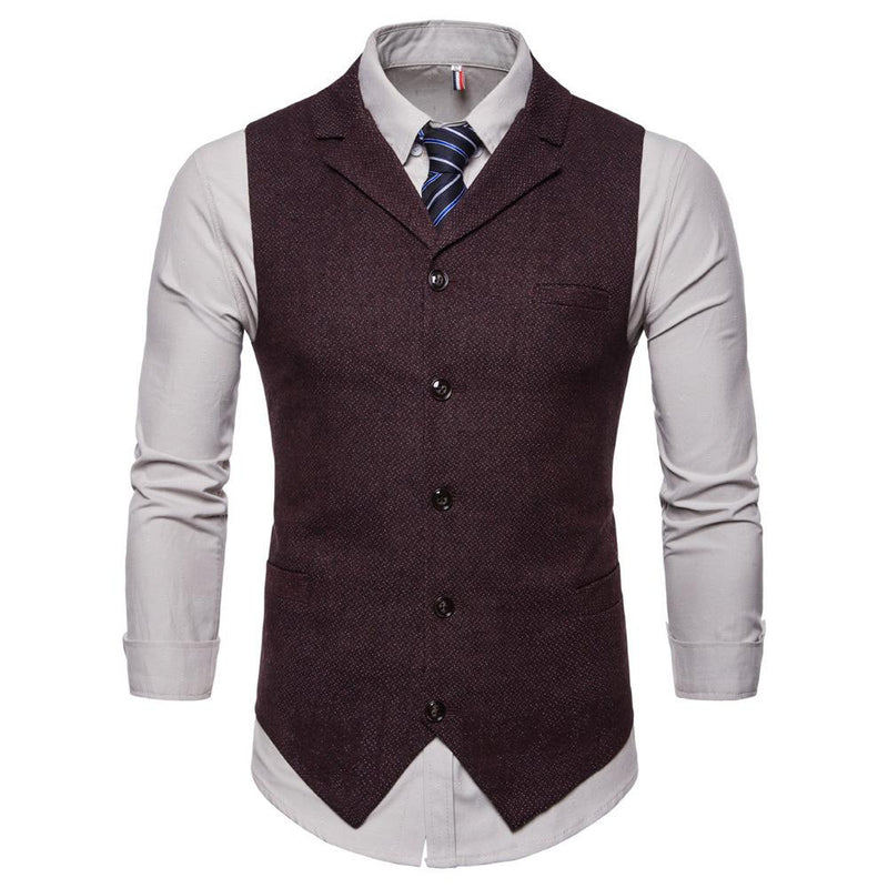 Tuxedo Vests Men Suit Vest Men's Fall Casual Vest