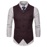 Tuxedo Vests Men Suit Vest Men's Fall Casual Vest