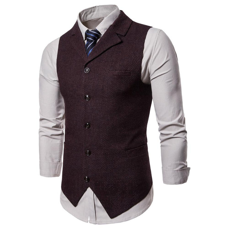 Tuxedo Vests Men Suit Vest Men's Fall Casual Vest