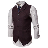 Tuxedo Vests Men Suit Vest Men's Fall Casual Vest