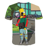 The Simpsons Hoodie 3D Digital Printing Breathable Short Sleeve T-shirt