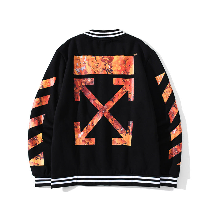 Off White Winter Coat Autumn and Autumn Trees REDLEAF Printed Coat for Men and Women