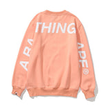 Shark Print Sweatshirts Printed Letter Fleece-Lined Crew Neck Sweater Men's and Women's Jacket