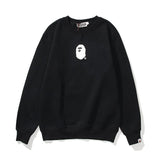 Shark Print Sweatshirts Printed Letter Fleece-Lined Crew Neck Sweater Men's and Women's Jacket