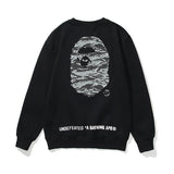 Shark Print Sweatshirts Printed Men's and Women's Casual Fleece-Lined Crew Neck Sweater