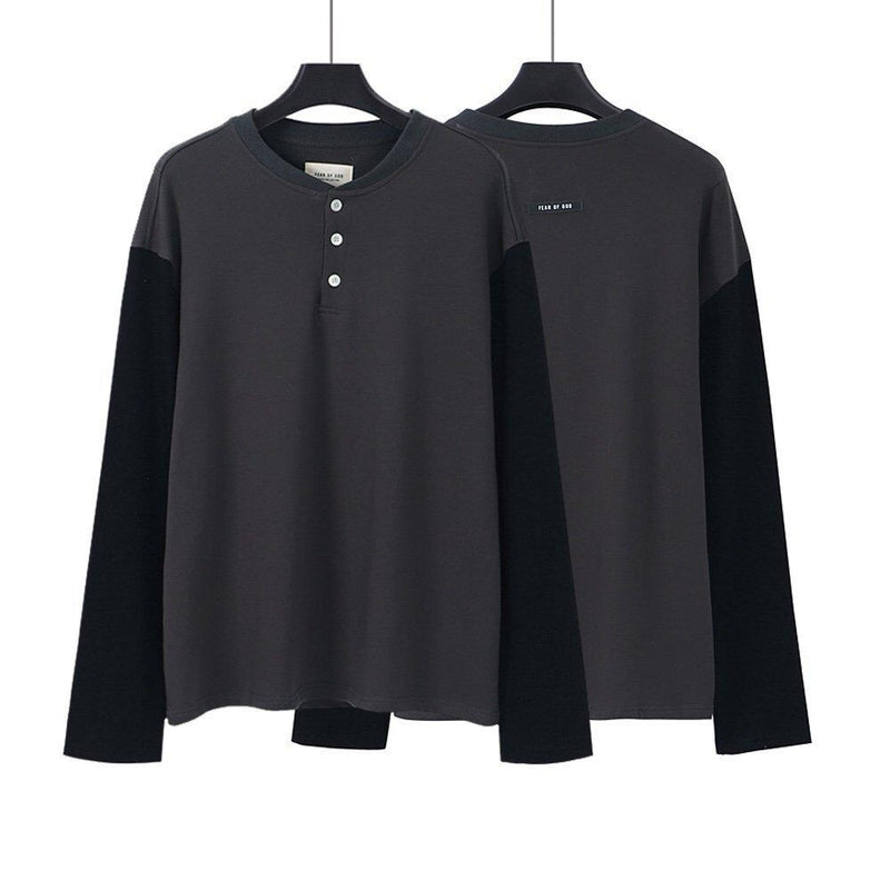 Fog Tops Men's Stitching Sleeves Open Tube Button Sweater Fear Of God