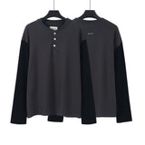 Fog Tops Men's Stitching Sleeves Open Tube Button Sweater Fear Of God