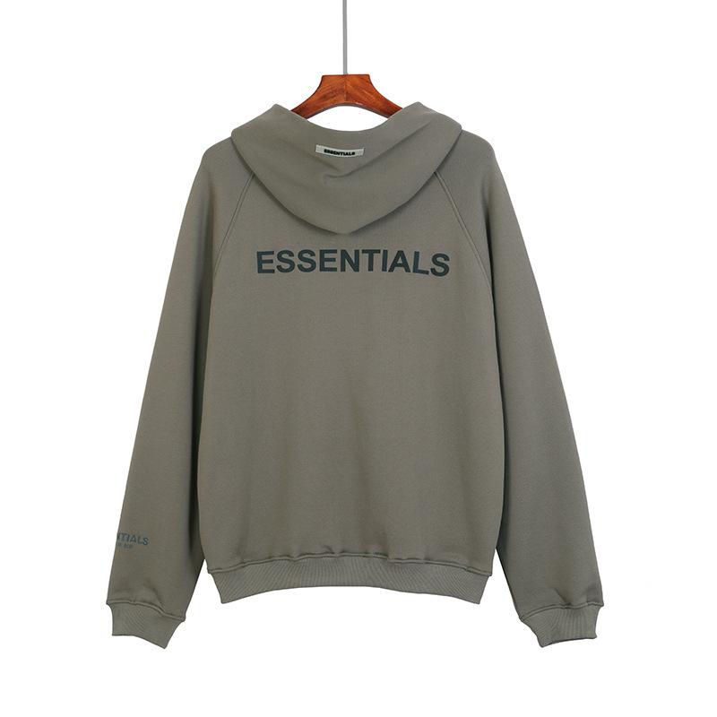 Fog Fear Of God Essentials Hoodie Tops Spot Letter Print Sweatshirt Long Terry Zipper Cardigan Sweater High Street Hooded Fear Of God