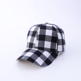 Vintage Check Baseball Cap Black and Red Plaid