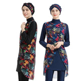 Burkini Swimwear Muslim Fashion Outfits Printed Sunscreen Swimsuit for Women