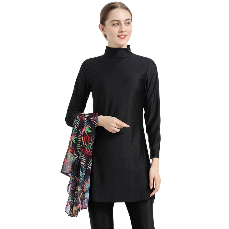 Burkini Swimwear Muslim Fashion Outfits Printed Sunscreen Swimsuit for Women