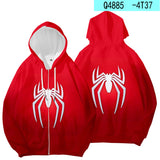 Men Spider Hoodie Autumn And Winter Spider-Man Zipper Hooded Sweater Slim Fit