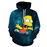 The Simpsons Hoodie 3D Digital Printing Casual Creative round Neck Sweater
